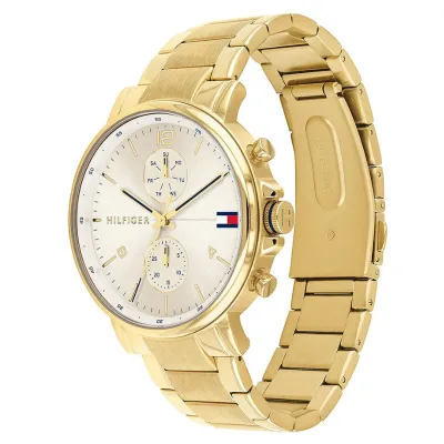 Tommy Hilfiger Gold Steel Men's Multi-function Watch